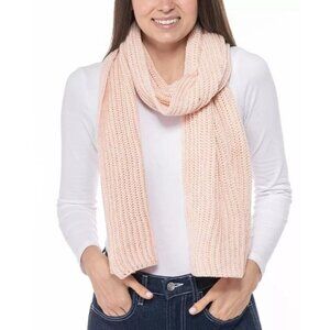 Style & Co Women's Solid Shine Ribbed Scarf, Blush